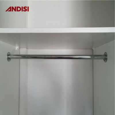 Armário revestido com liga de zinco cromado Tubos redondos suporte de suporte de suporte de suporte Flange de 25 mm de diâmetro