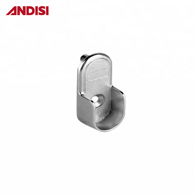 Acoplador de tubos oval cromado para roupas de guarda de 44 mm de comprimento
