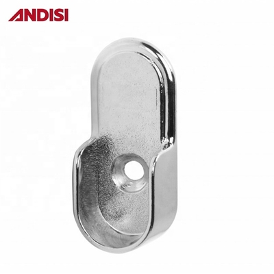 Acoplador de tubos oval cromado para roupas de guarda de 44 mm de comprimento