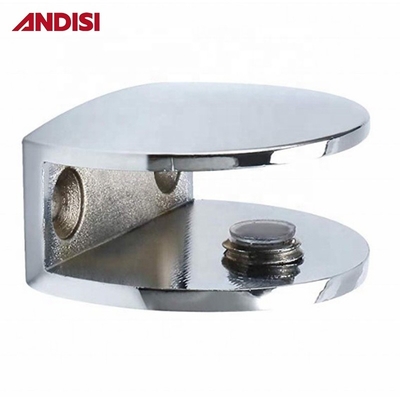 Mobiliário de cozinha Hardware Parede Montar Prateleira de vidro Suporte Bracket Clamp Clip 12,5 * 48mm