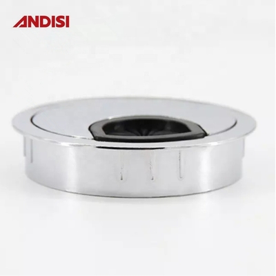 Conector acabamento cromo/nickel revestido escritório tomadas de mesa cabo capa de manga Grommet