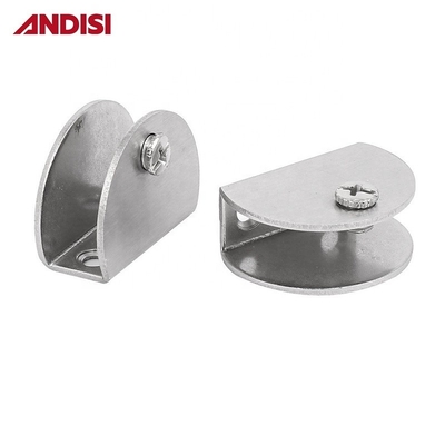 Mobiliário de cozinha Hardware Parede Montar Prateleira de vidro Suporte Bracket Clamp Clip 12,5 * 48mm