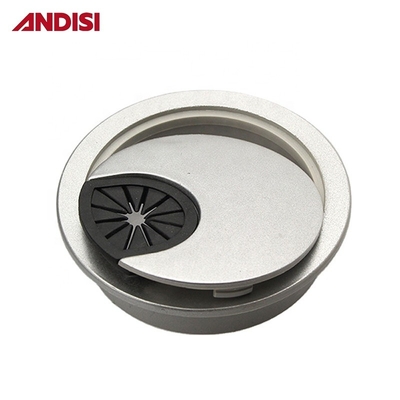 Conector acabamento cromo/nickel revestido escritório tomadas de mesa cabo capa de manga Grommet