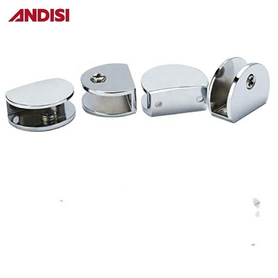 Mobiliário de cozinha Hardware Parede Montar Prateleira de vidro Suporte Bracket Clamp Clip 12,5 * 48mm