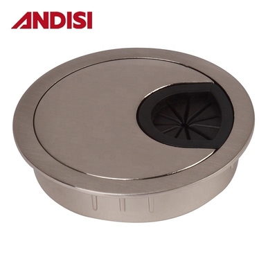 Conector acabamento cromo/nickel revestido escritório tomadas de mesa cabo capa de manga Grommet