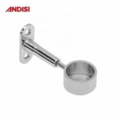 Available Zinc Alloy Round Wardrobe Rail Tube Support for Closet Rod Centre Brackets (Suporte de tubos de ferro redondo de liga de zinco disponível para suportes centrais de barra de guarda)