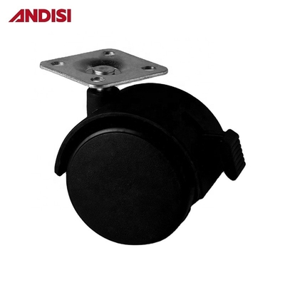 Cadeira de escritório de rodas de aço de nylon Roller de castor para estilo de design moderno Cabinet Diâmetro 30/40/50 mm