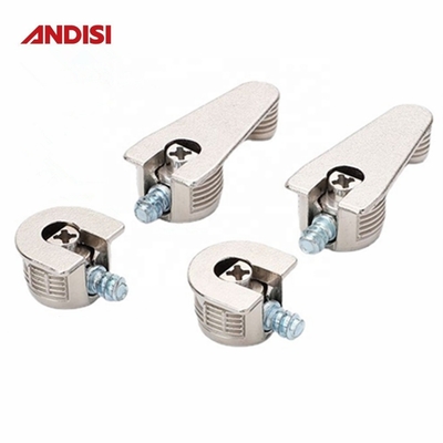 Conector de fechadura de camarão de 20 mm Conector de liga de zinco e aço Conector Rafix para móveis