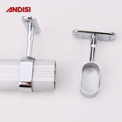 Suporte de tubo de guarda-roupa revestido de níquel para estilo de design moderno