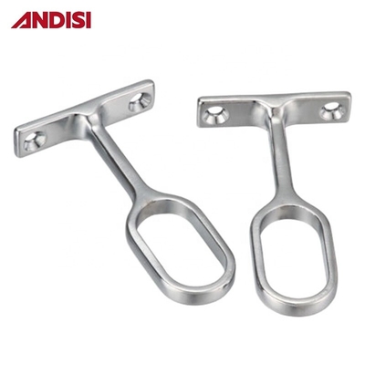 Suporte de tubo de guarda-roupa oval com apoio central de trilho pendente de aço inoxidável