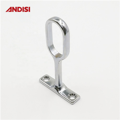 Suporte de tubo de guarda-roupa oval com apoio central de trilho pendente de aço inoxidável
