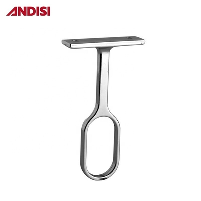 Suporte de tubo de guarda-roupa oval com apoio central de trilho pendente de aço inoxidável