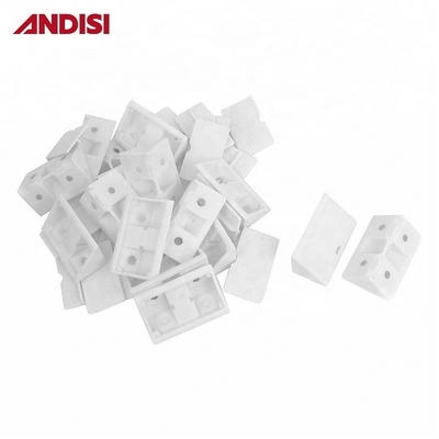 Home Office Armário de móveis ABS Conector de suporte de plástico em acabamento branco/preto/marrom