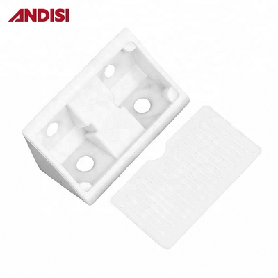 Home Office Armário de móveis ABS Conector de suporte de plástico em acabamento branco/preto/marrom