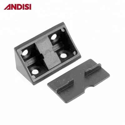 Home Office Armário de móveis ABS Conector de suporte de plástico em acabamento branco/preto/marrom