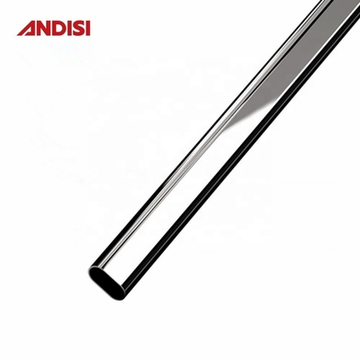 Rodas de ferro pendente de tubo oval de aço cromado duro para guarda-roupa de design moderno