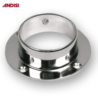 Flanges de suporte de barras de armário de liga de zinco para acessórios de guarda-roupa