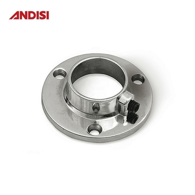 Porta-tubos de armário de móveis 30 mm Chrome Rod Rod Rod Support Flanges