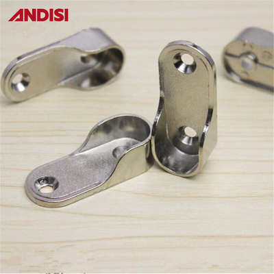 Comprimento 44mm Alumínio de zinco Armário acessórios para 30x15mm tubo oval suportes de tubo oval