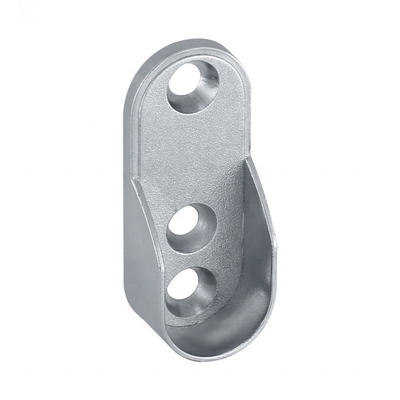 44mm Zinc Alloy Roupas Porta-carris para armário gabinete tubo oval bracket final tubo