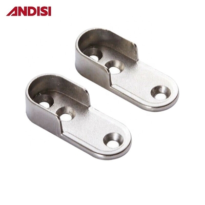 44mm Zinc Alloy Roupas Porta-carris para armário gabinete tubo oval bracket final tubo