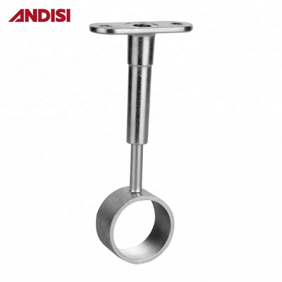 Suporte de barra de armário de liga de zinco ajustável para tubo pendurado de guarda-roupa redondo de 25 mm