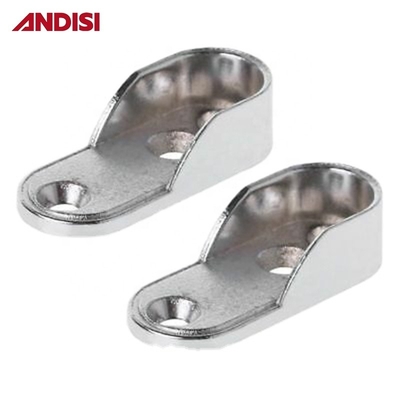 Armário de madeira Roupas Armário Rod Pole End Bracket Support Holder liga de zinco