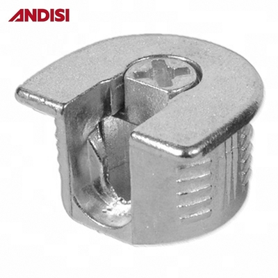 Conector de móveis de liga de zinco de zinco fundido para parafusos de parafusos e para discos de bloqueio de cam