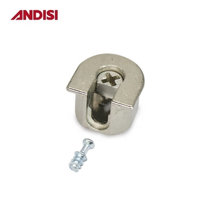 Conector de móveis de liga de zinco de zinco fundido para parafusos de parafusos e para discos de bloqueio de cam