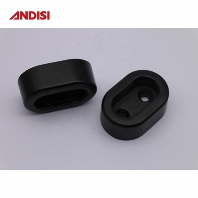 Suporte de tubo de guarda de forma oval de liga de zinco para suporte de barra de armário em acabamento de cromo