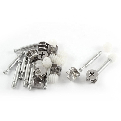 Armário de madeira Conectando Fixação Cam parafuso e transparente Nylon Nut Dowel parafusos Cam Lock